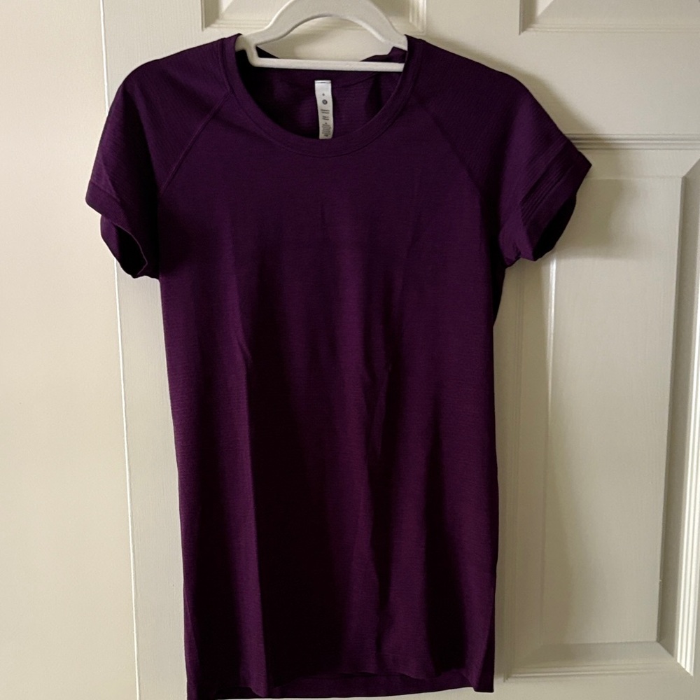 lululemon athletica Dark Purple Short Sleeve Tee